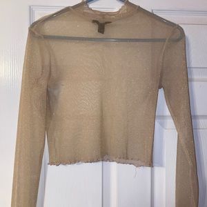see thru sparkly festival top